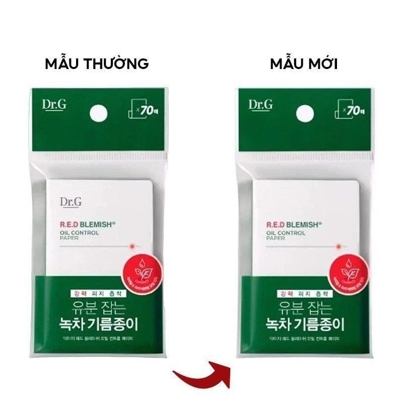 Giấy Thấm Dầu Dr.G Hỗ Trợ Kiểm Soát Dầu Nhờn Dành Cho Da Nhạy Cảm R.E.D Blemish Oil Control Paper