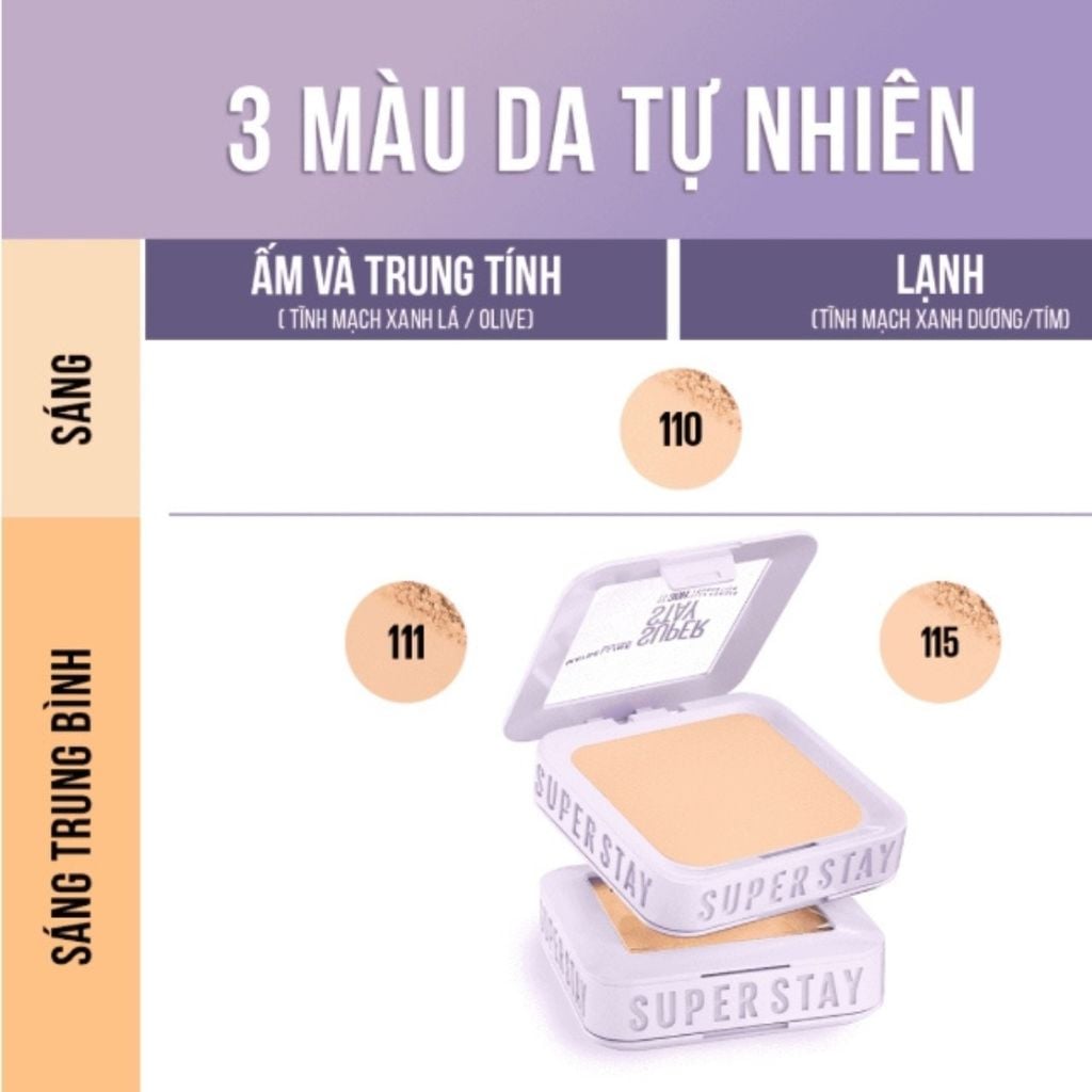 Phấn Phủ Nền Linh Hoạt Maybelline Che Phủ Mịn, Lâu Trôi, Kiềm Dầu Super Stay Up To 30H Flex Powder Foundation 9g