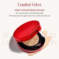 Phấn Nước Espoir Be Velvet Cover Cushion SPF42 (Refill + Móc Khoá má hồng)