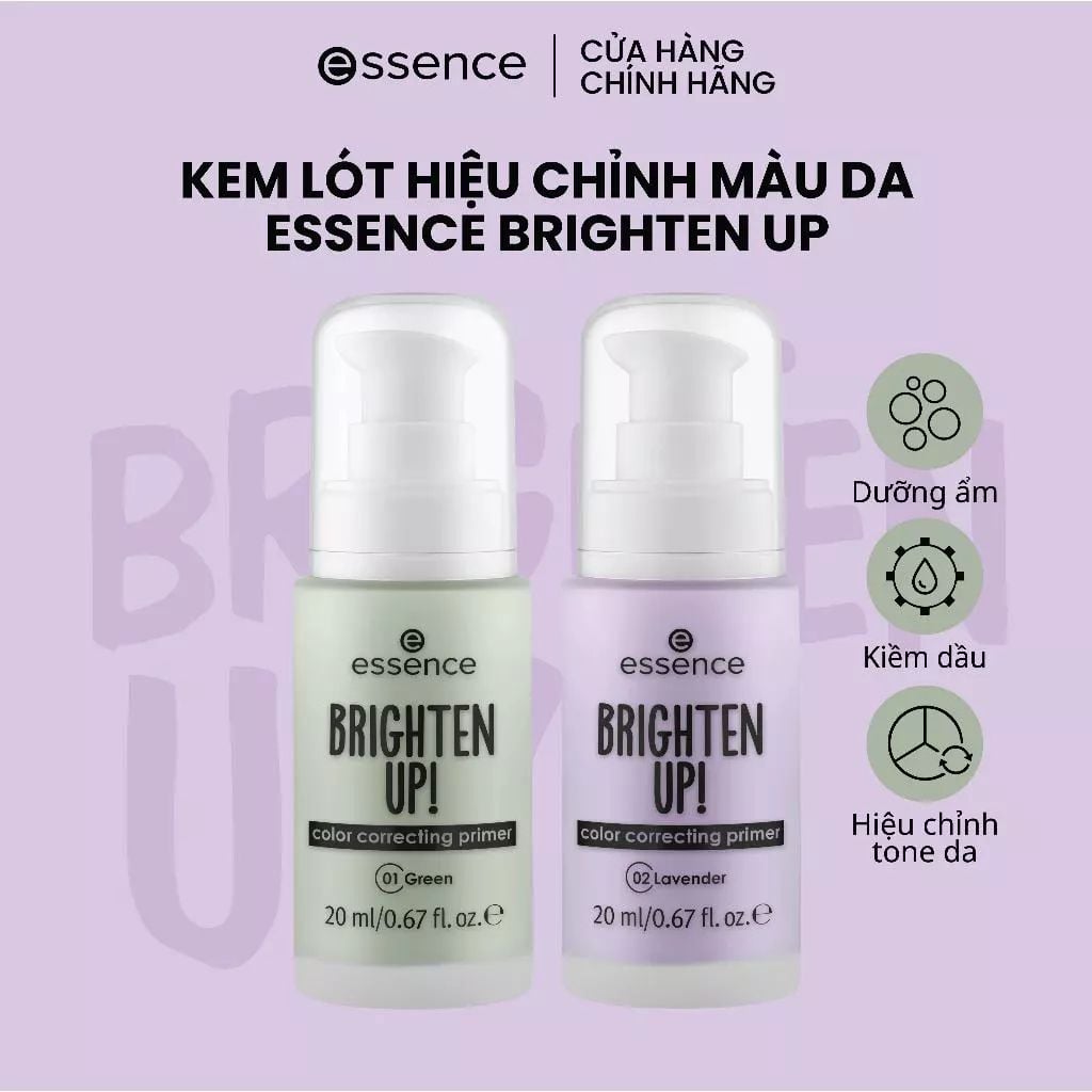 Kem lót Essence brighten up! color correcting primer