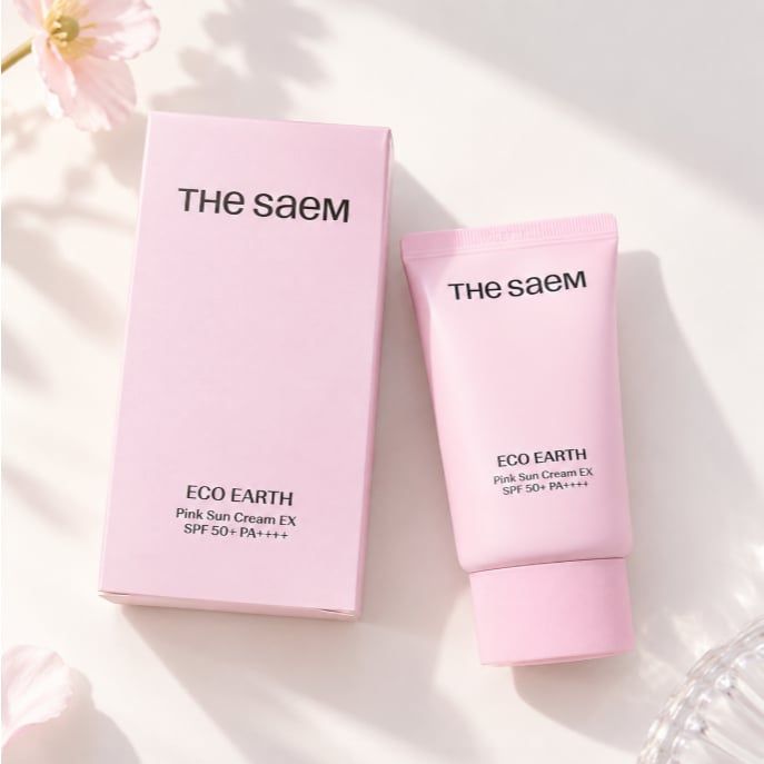 Kem chống nắng The Saem eco earth Pink Sun Cream SPF50+/PA++++