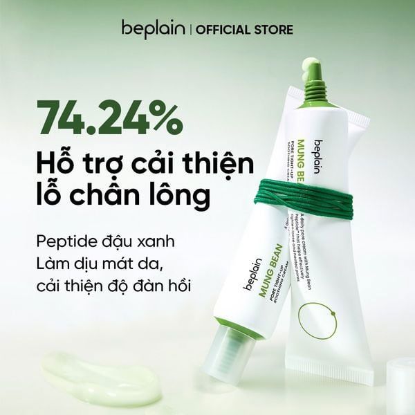 Kem dưỡng Beplain mung bean pore tight up soothing cream 60ml
