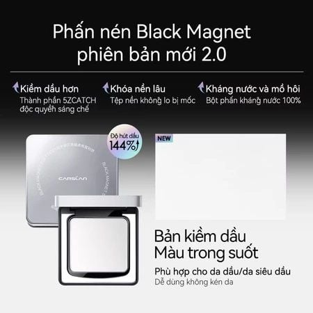 Phấn Phủ Carslan Black Magnet Soft Focus Powder Dạng Nén Bản 2.0 8g