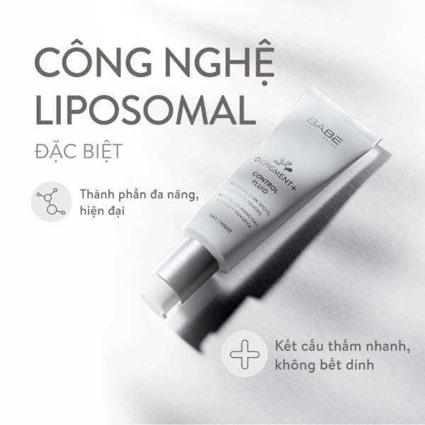 Kem dưỡng sáng da, mờ thâm nám Babe Depigment+ Control Fluid Cream 40ml