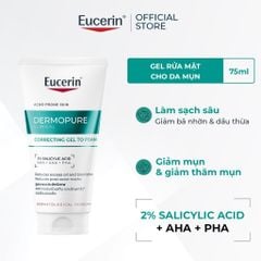 Gel Rửa Mặt Eucerin Dermopure Clinical Correcting Gel To Foam Cho Da Mụn