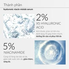 Serum Ekseption Tinh Chất Dưỡng Kiềm Dầu, Hỗ Trợ Sáng Da, Giảm Mụn Hyaluronic Niacin Mixlab Serum 75ml