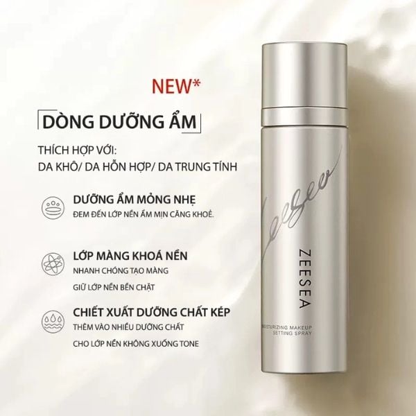 Xịt khóa nền Zeesea moisturizing makeup setting spray 100ml