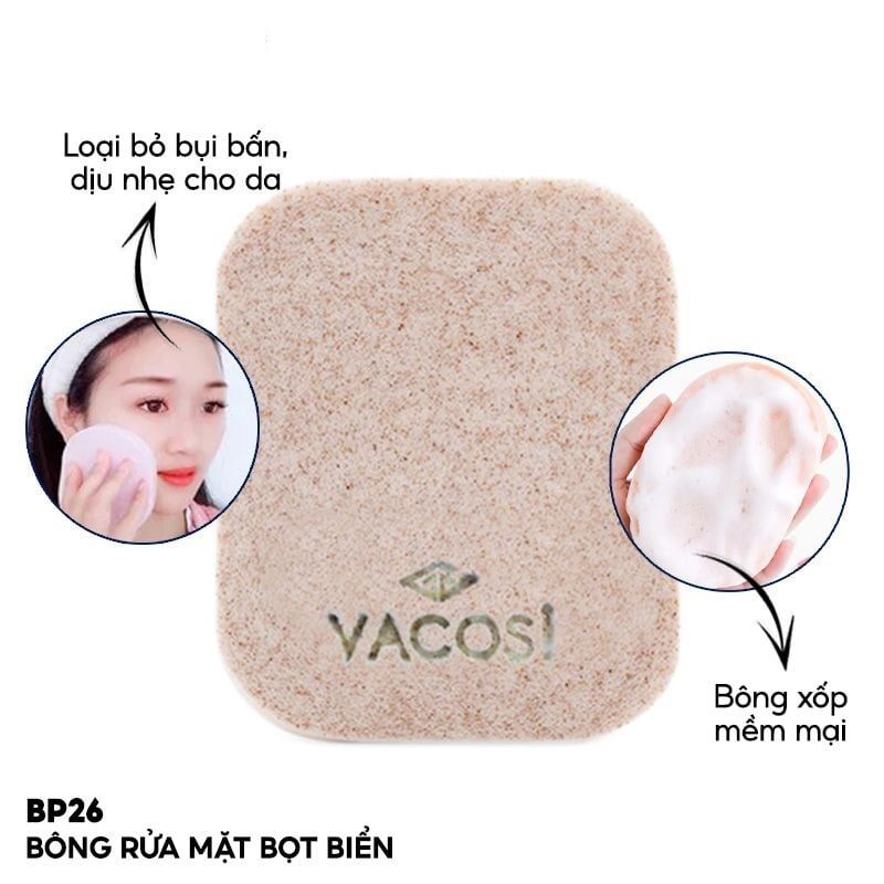 Bông Rửa Mặt Bọt Biển Vacosi BP26