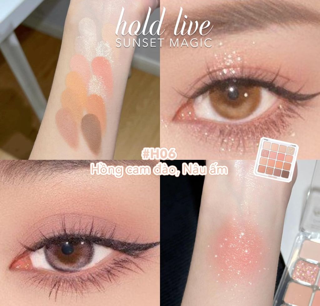 Bảng Phấn Mắt Hold Live 16 Ô Sunset Magic  Eyeshadow Tray