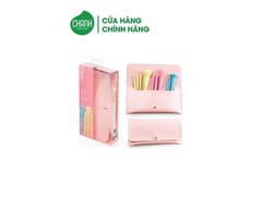 Bộ Cọ Trang Điểm Vacosi Candy Puffy Brush Set 10 Cây Kèm Ví Hồng - BC34