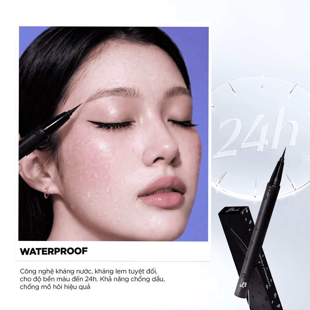 Kẻ mắt nước lâu trôi Vacosi Waterproof Eyeliner 24h VM29