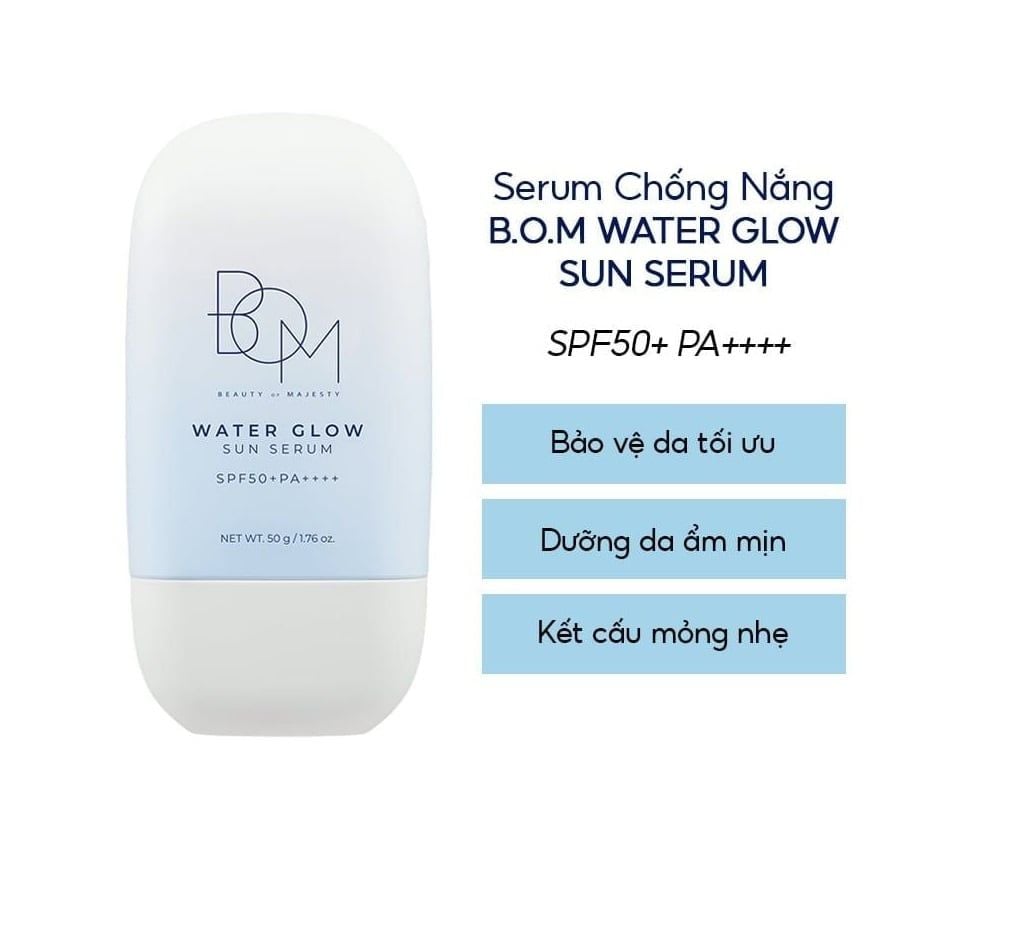 Serum Chống Nắng B.O.M Dưỡng Ẩm Water Glow Sun Serum SPF50+PA++++ 50g