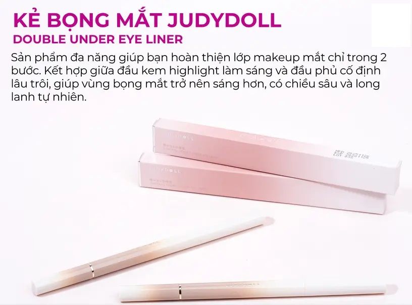 Bút Kẻ Bọng Mắt 2 Đầu Judydoll Double Under Eye Liner