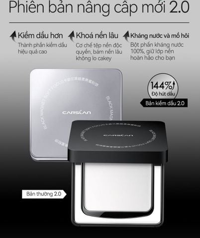 Phấn Phủ Carslan Black Magnet Soft Focus Powder Dạng Nén Bản 2.0 8g