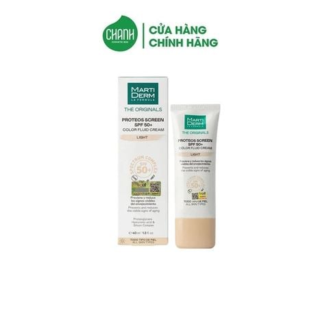 Kem chống nắng Proteos Screen SPF 50 Color Fluid Cream Light 40ml