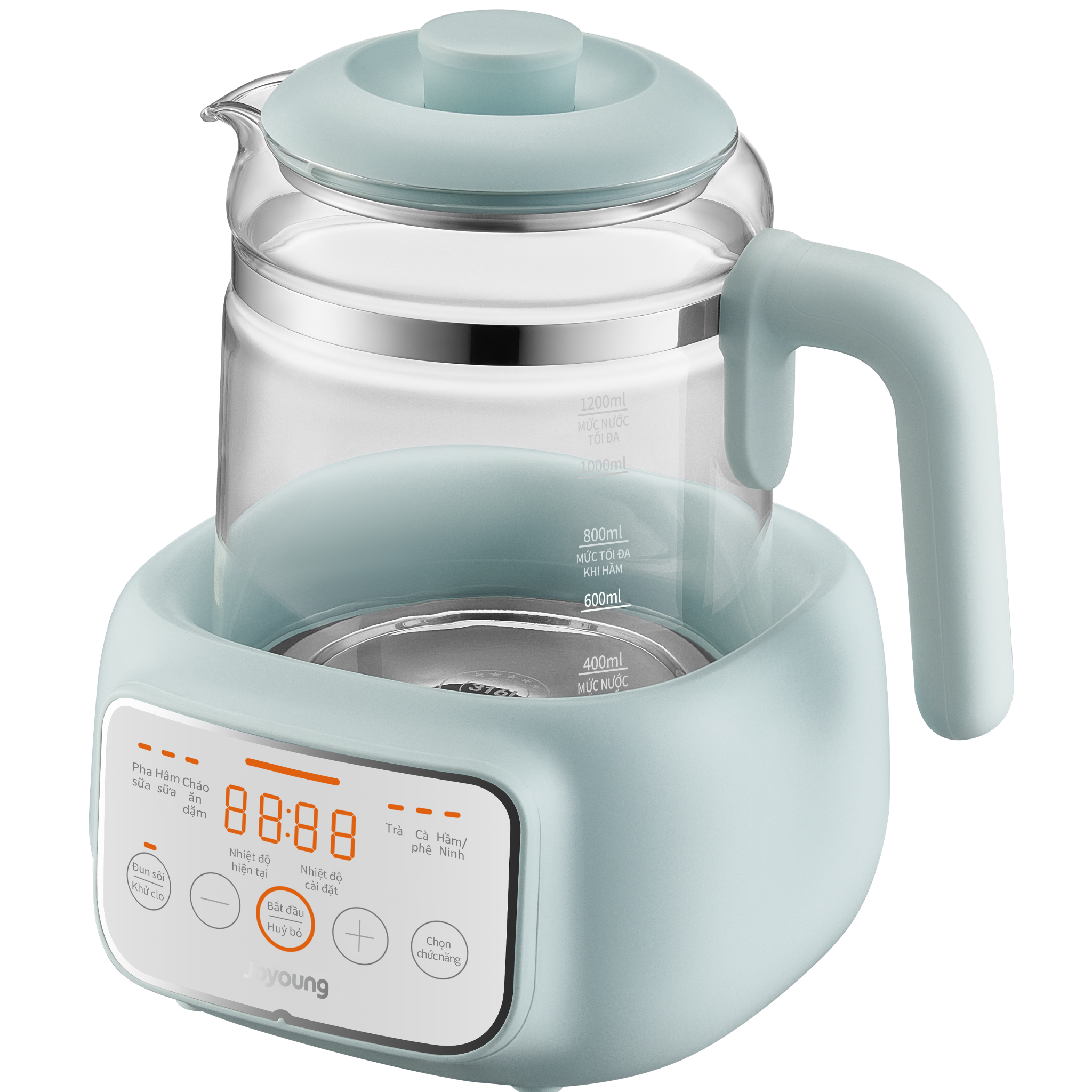 Máy đun nước pha sữa thông minh cho bé Joyoung JBM-530 màu xanh