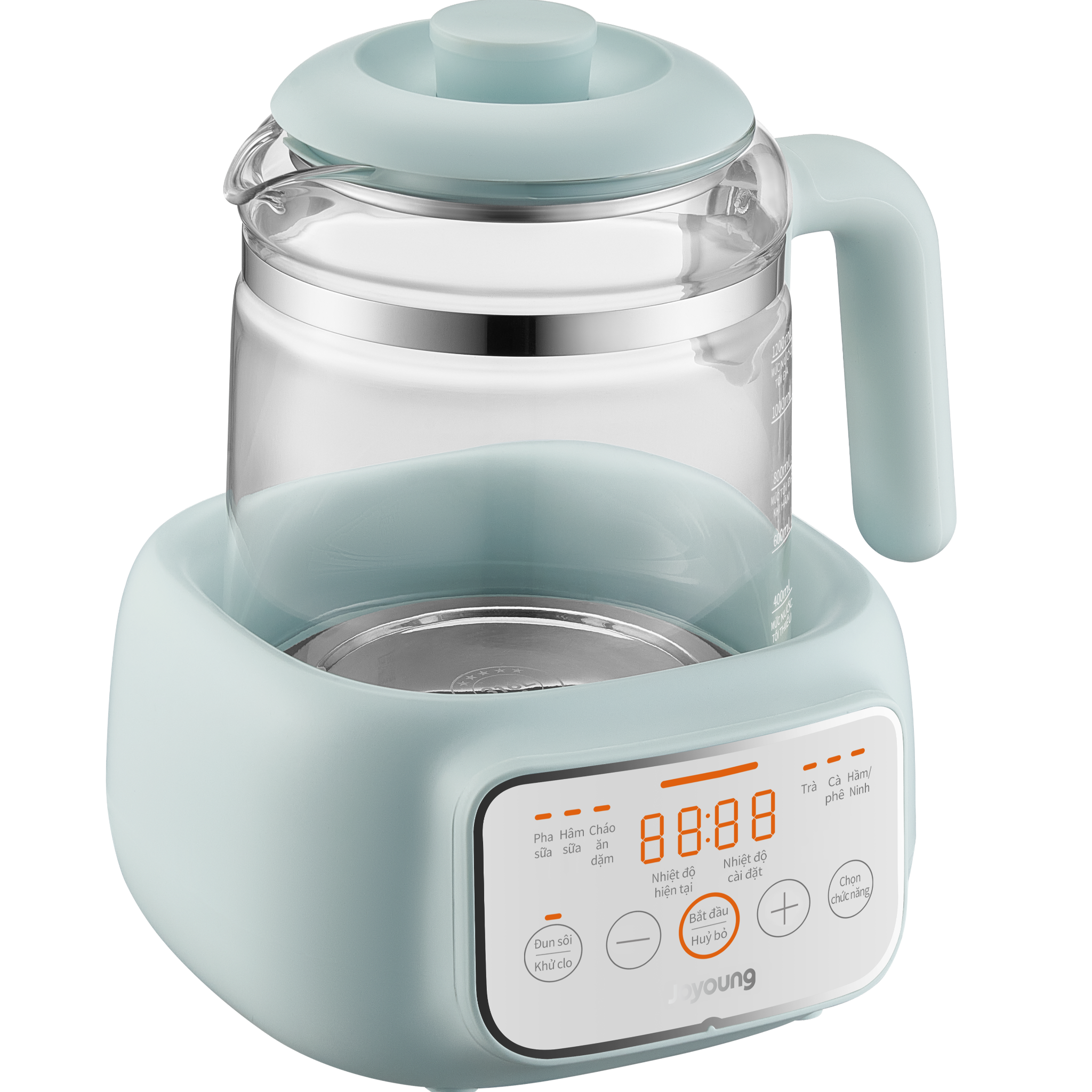 Máy đun nước pha sữa thông minh cho bé Joyoung JBM-530 màu xanh