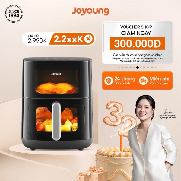 Nồi chiên không dầu cao cấp Joyoung JAF-579 - Chương trình ưu đãi tháng 8 giá tốt nhất tại website Joyoung Official