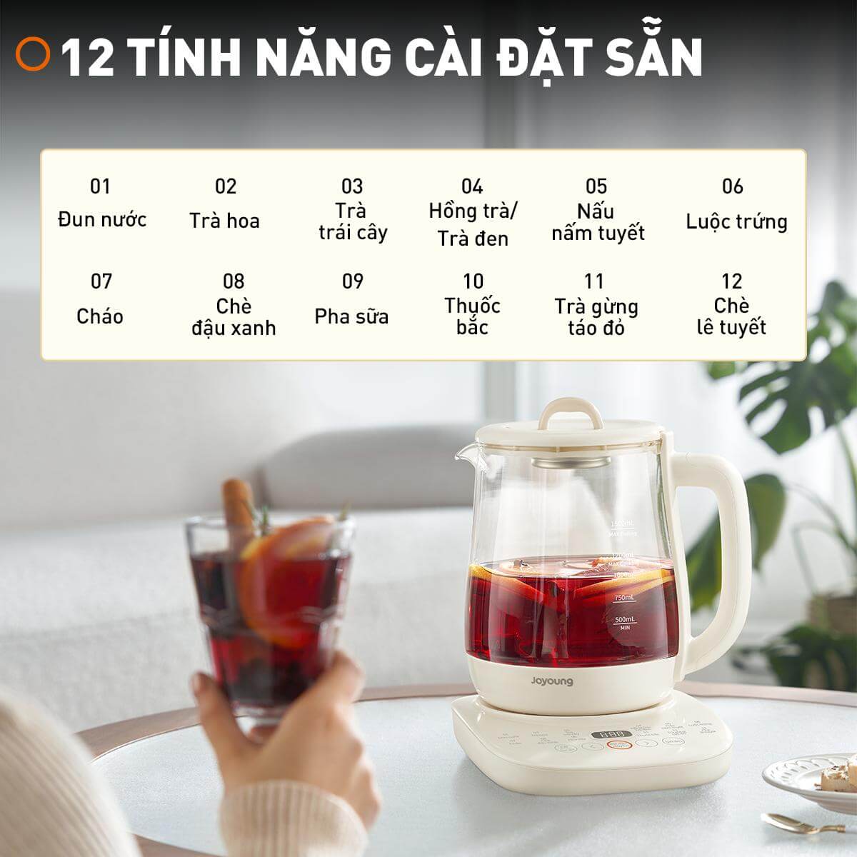 Ấm pha trà đa năng Joyoung JTM-125