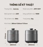 Nồi áp suất Joyoung JHPC-5039 thông số kỹ thuật khám phá ngay tại website Joyoung Việt Nam