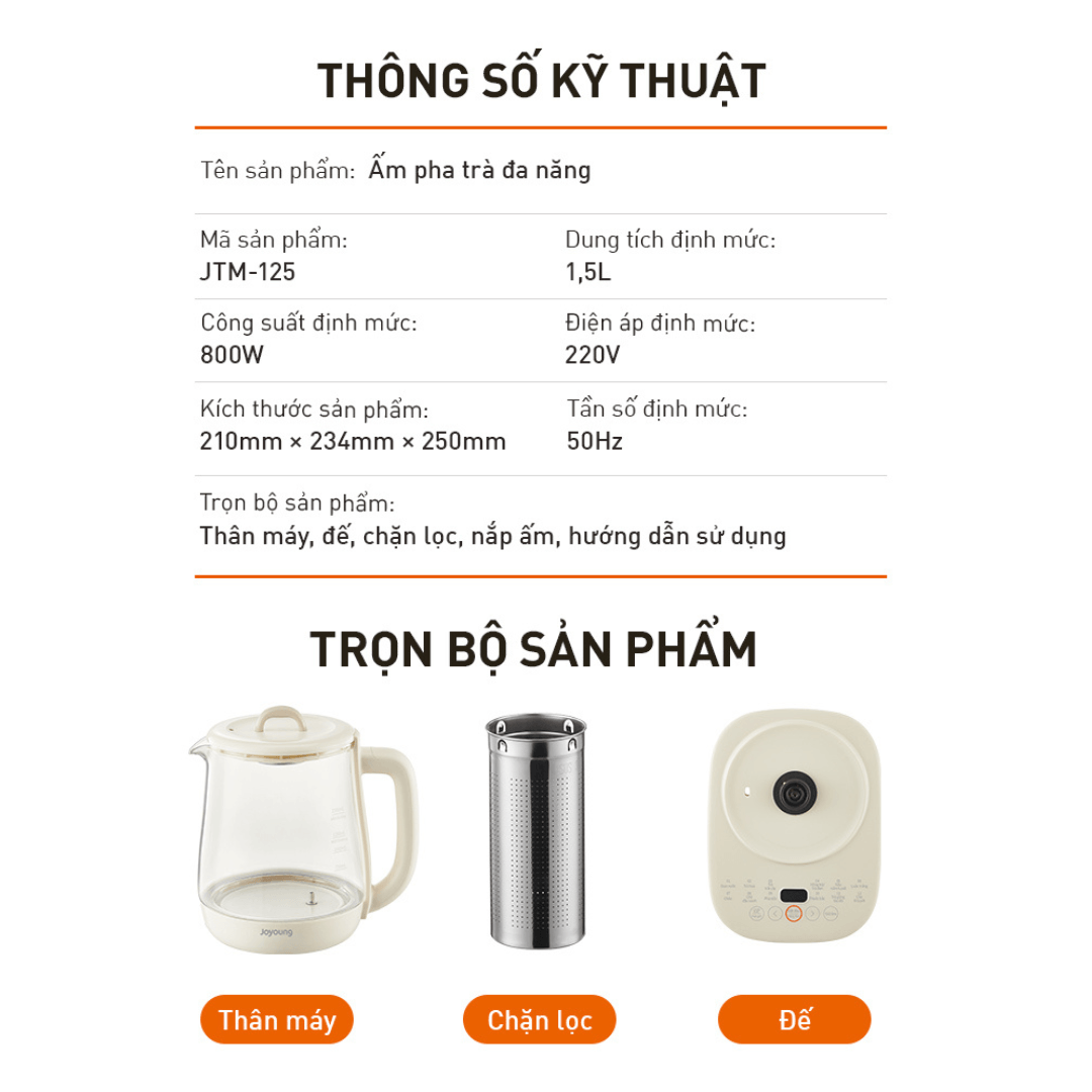 Ấm pha trà đa năng Joyoung JTM-125