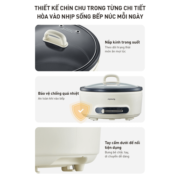 Nồi lẩu đa năng Joyoung JHP-218 - Chương trình khuyến mãi tháng 8 giá tốt nhất tại website Joyoung Official