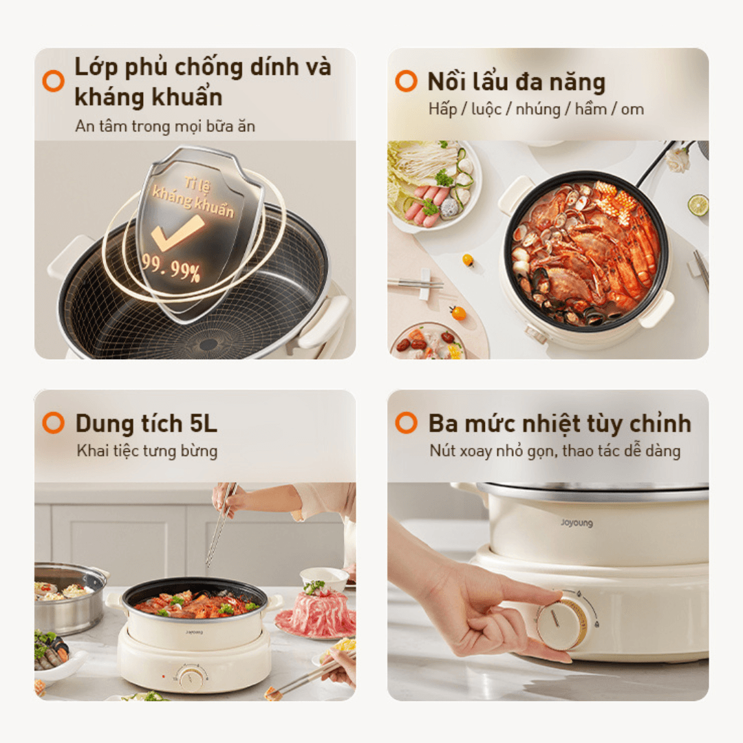 Nồi lẩu đa năng 3 trong 1 Joyoung JHP-525