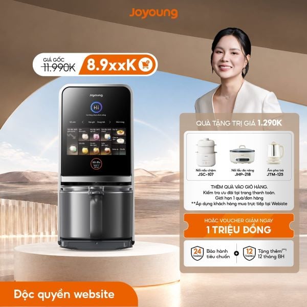 Máy nấu sữa hạt làm sạch tự động Joyoung JSCB-K7 PRO chương trình ưu đãi tháng 7 giá tốt nhất website Joyoung Official