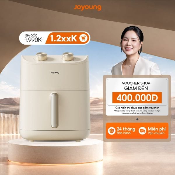 Nồi chiên không dầu Joyoung JAF-612 Trắng- Chương trình ưu đãi tháng 8 giá tốt nhất tại website Joyoung Official