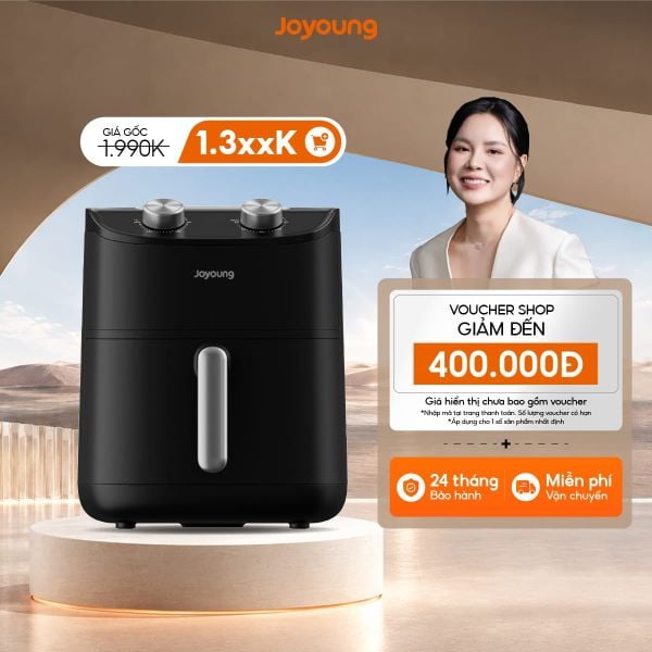 Nồi chiên không dầu Joyoung JAF-612 Trắng- Chương trình ưu đãi tháng 8 giá tốt nhất tại website Joyoung Official