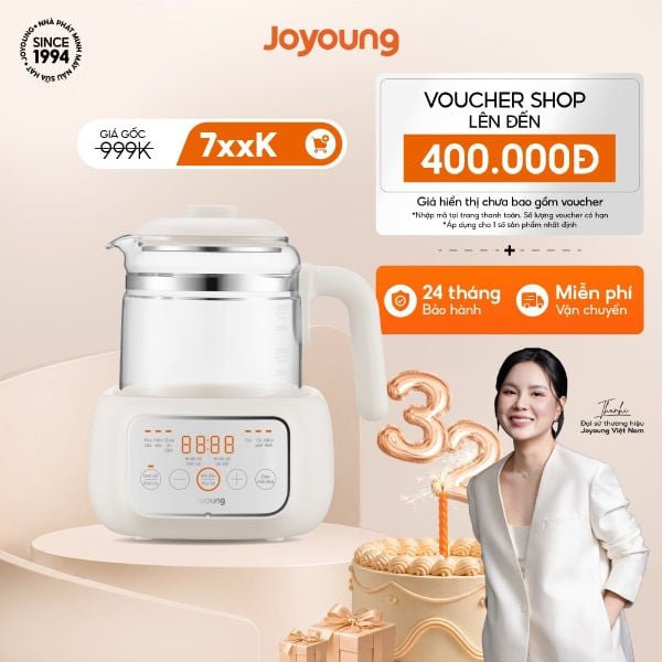Máy đun nước pha sữa thông minh cho bé Joyoung JBM-530, chương trình ưu đãi tháng 8 giá tốt nhất
