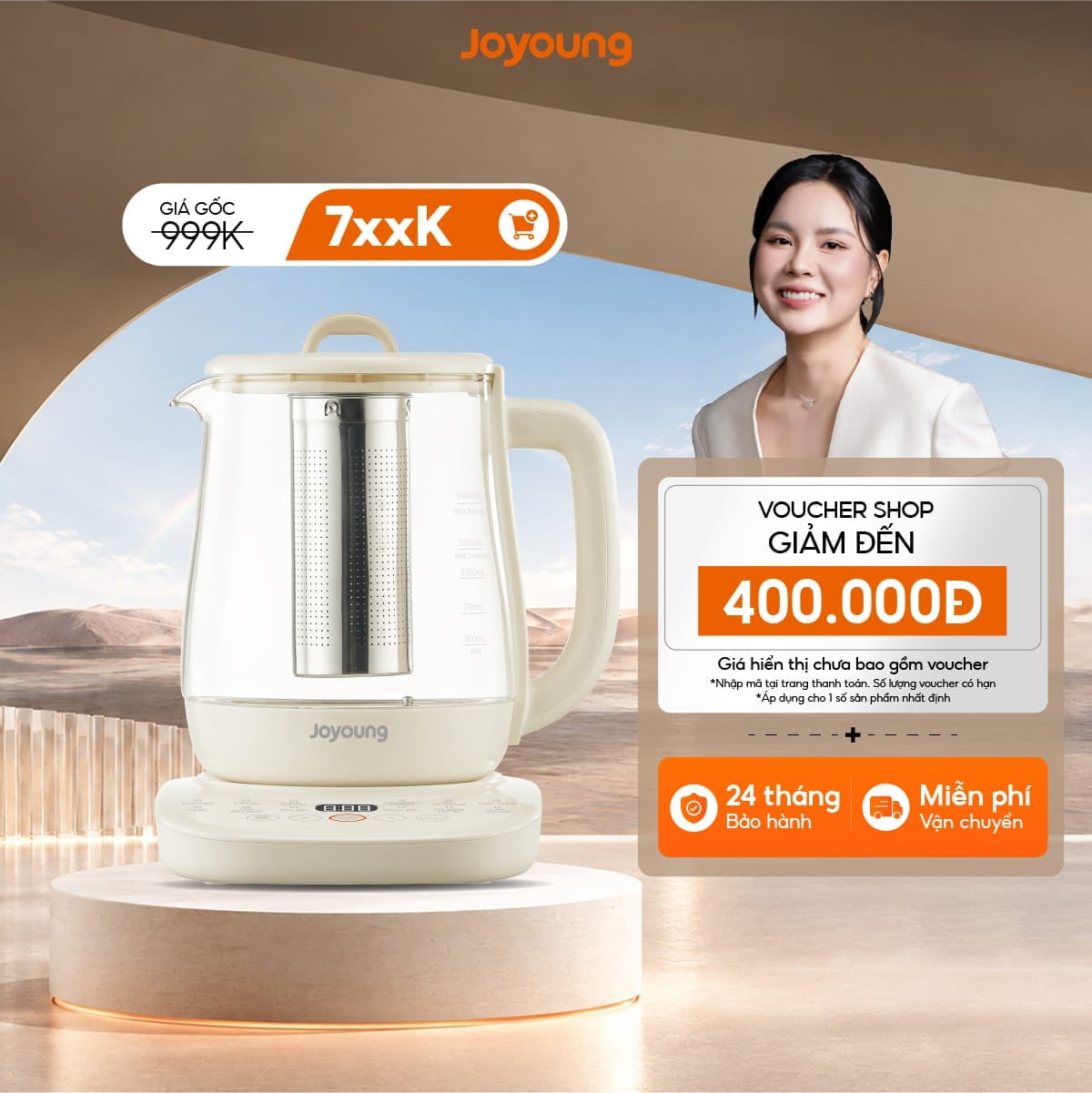 Ấm pha trà đa năng Joyoung JTM-125 - Chương trình ưu đãi năm 2026 giá tốt nhất website Joyoung Official
