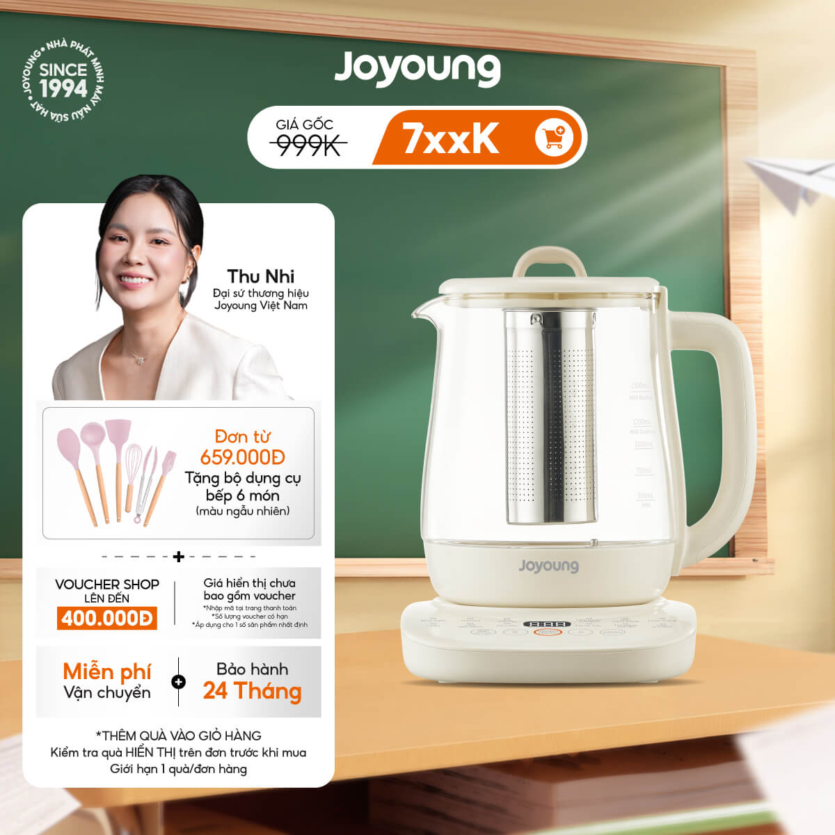 Ấm pha trà đa năng Joyoung JTM-125
