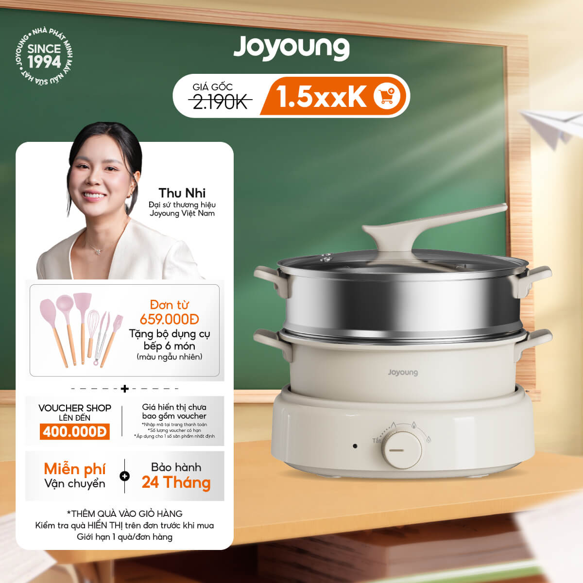 Nồi lẩu đa năng 3 trong 1 Joyoung JHP-525