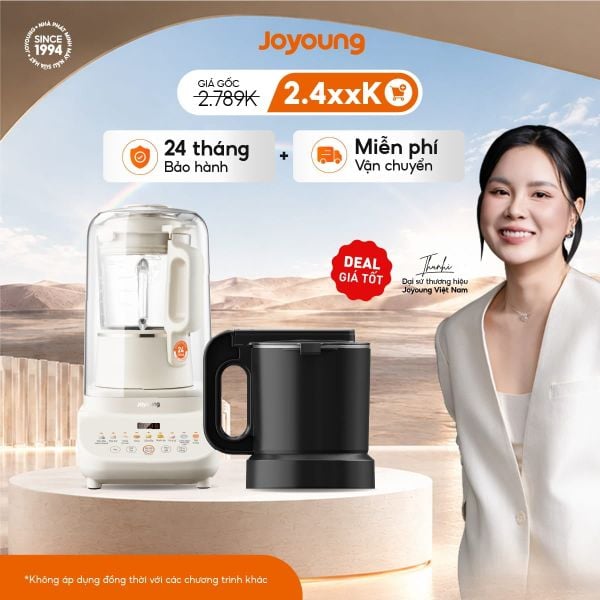 Combo Máy nấu sữa hạt JHSB-602 và Phụ kiện Cối xay khô chuyên dụng