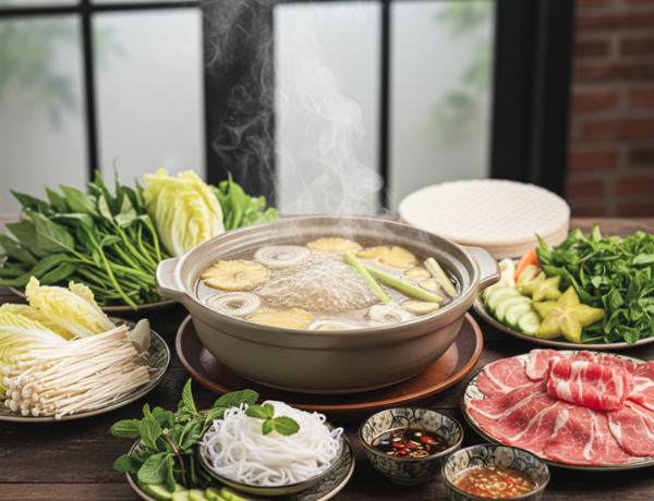 Lẩu bò nhúng giấm