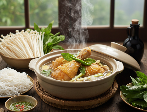 Lẩu gà lá é Phú Yên