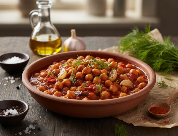 Đậu gà hầm thì là Địa Trung Hải