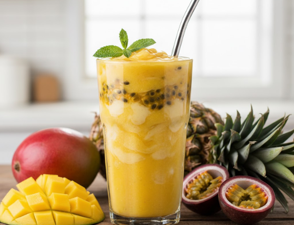 Sinh tố xoài dứa chanh dây