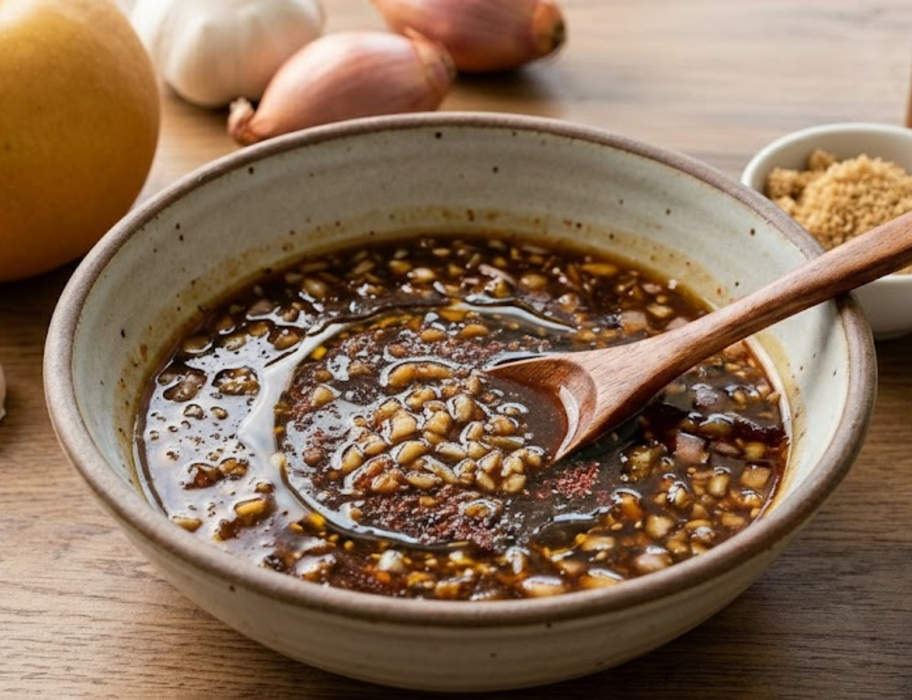 Sốt lê ướp thị nướng