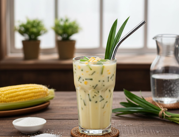 Sữa bắp thạch lá dứa