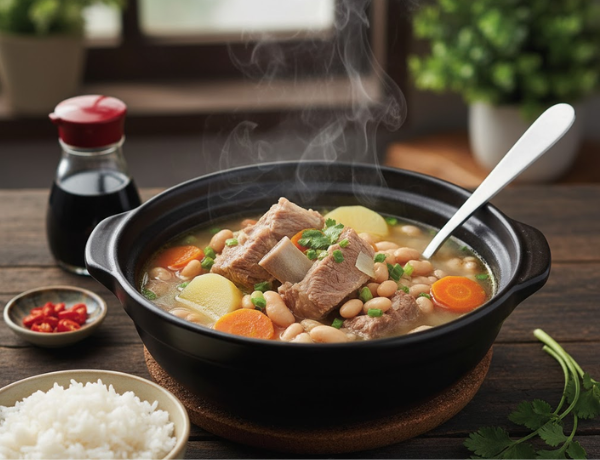 Sườn non nấu đậu trắng