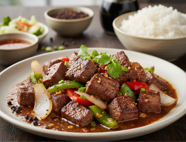 Bò lúc lắc xào tiêu đen