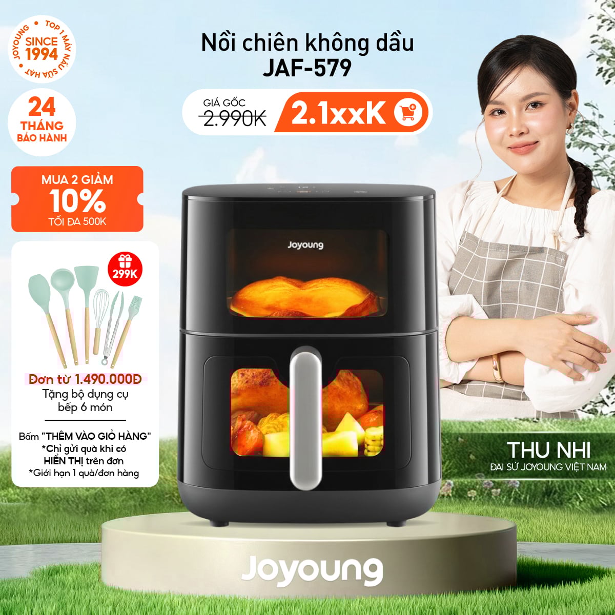 Nồi chiên không dầu cao cấp Joyoung JAF-579