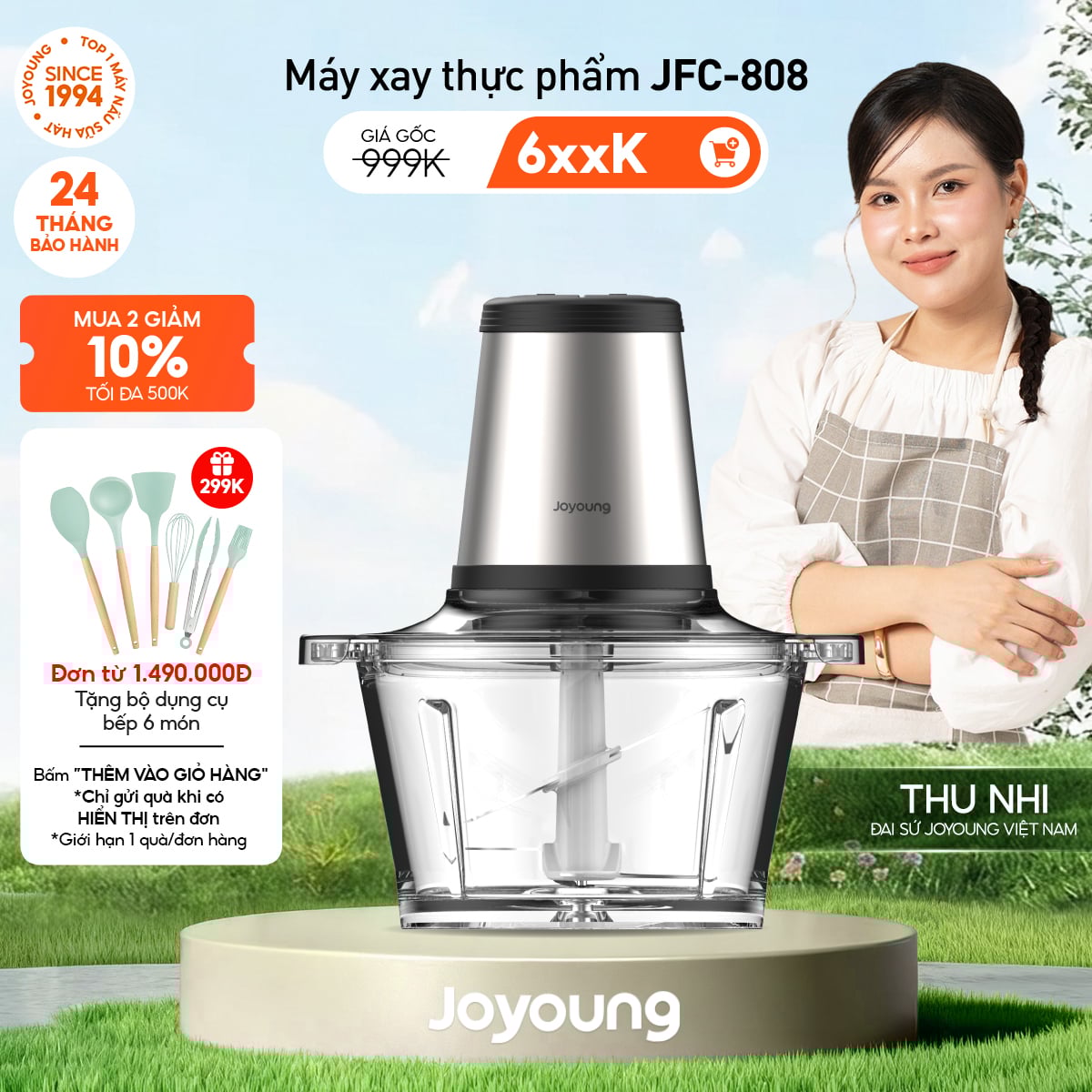 Máy xay thịt đa năng Joyoung JFC-808