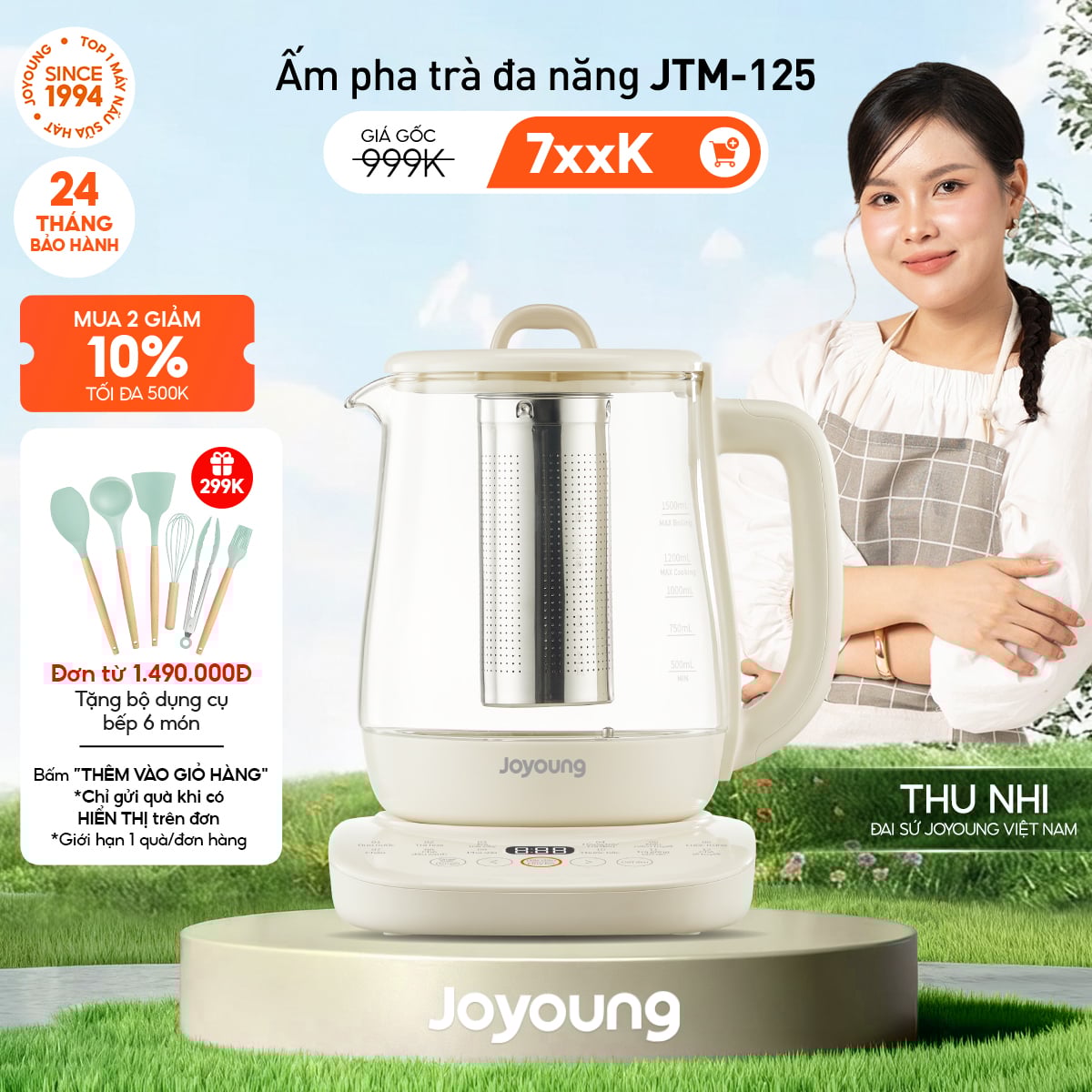 Ấm pha trà đa năng Joyoung JTM-125
