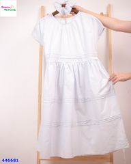 Đầm xanh min viền bèo