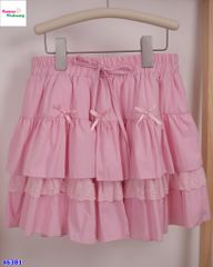 46381 - Chân váy tầng nơ hồng