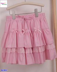46381 - Chân váy tầng nơ hồng
