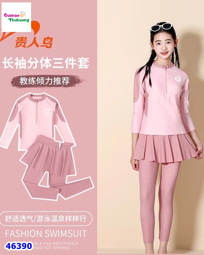 Đồ bơi hồng mộc dài GRN